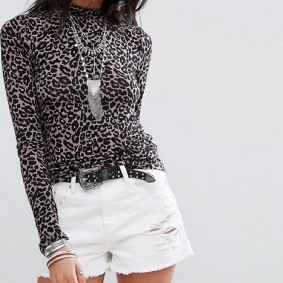 Free People Animal Print Long Sleeve Top - Picture 3 of 12